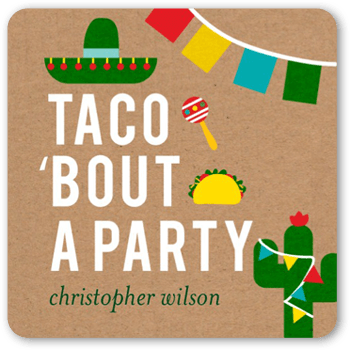 Taco Party Stickers by Ann Kelle | Tiny Prints