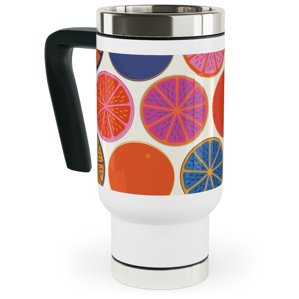 Orange Pop - Multi Travel Mug with Handle, 17oz, Multicolor