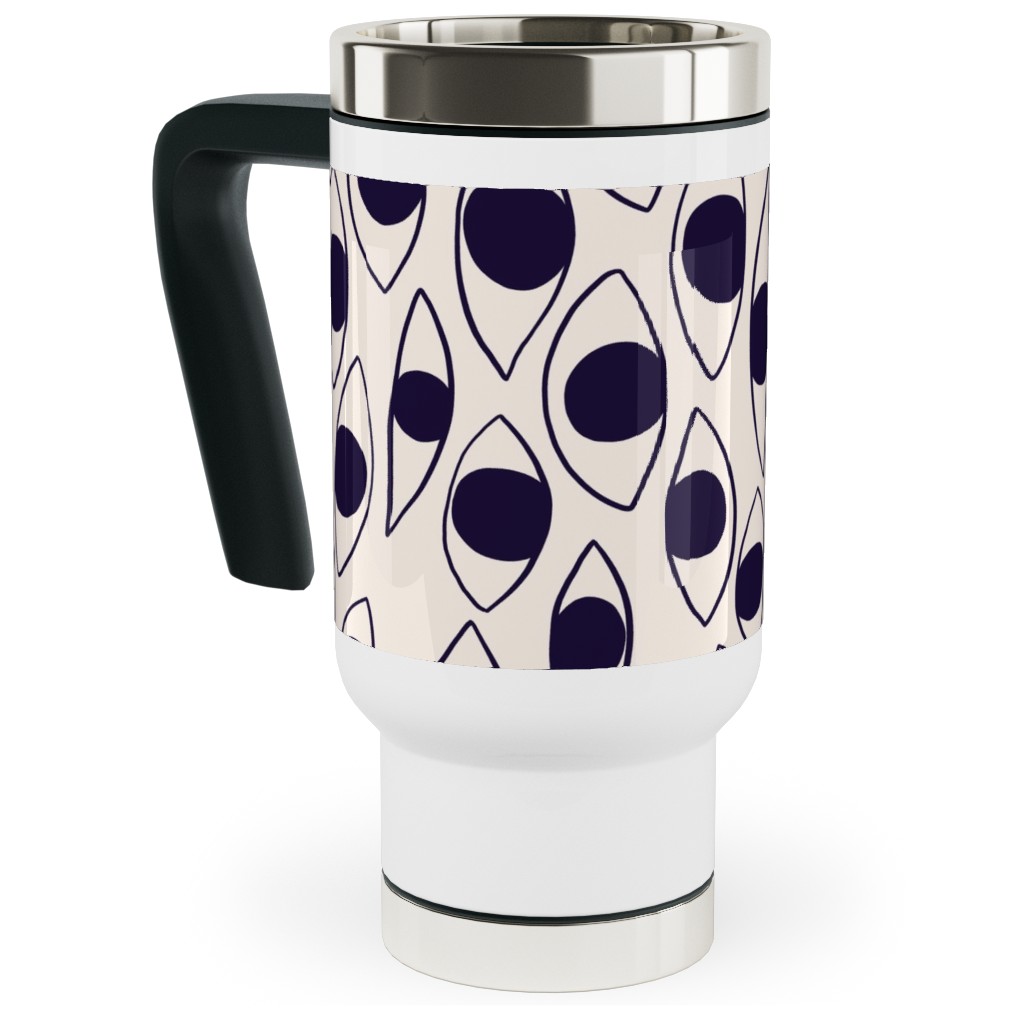 Eye White - Light Travel Mug with Handle, 17oz, White