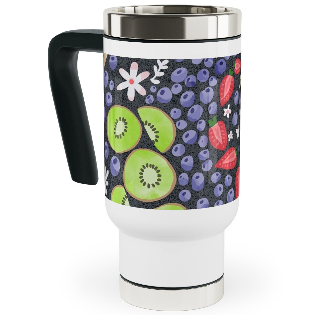 Fruity Medley Picnic Travel Mug with Handle, 17oz, Multicolor