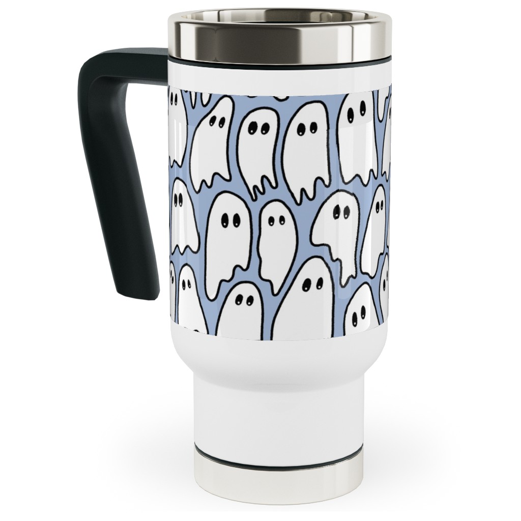 Ghosted Travel Mug with Handle, 17oz, Blue, Glacier