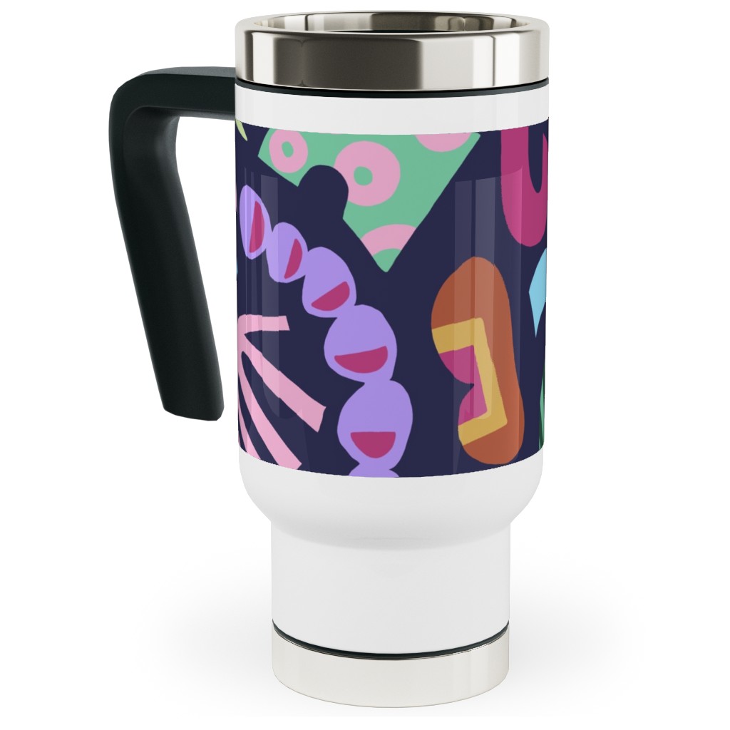 Hand Over - Multi Travel Mug with Handle, 17oz, Multicolor