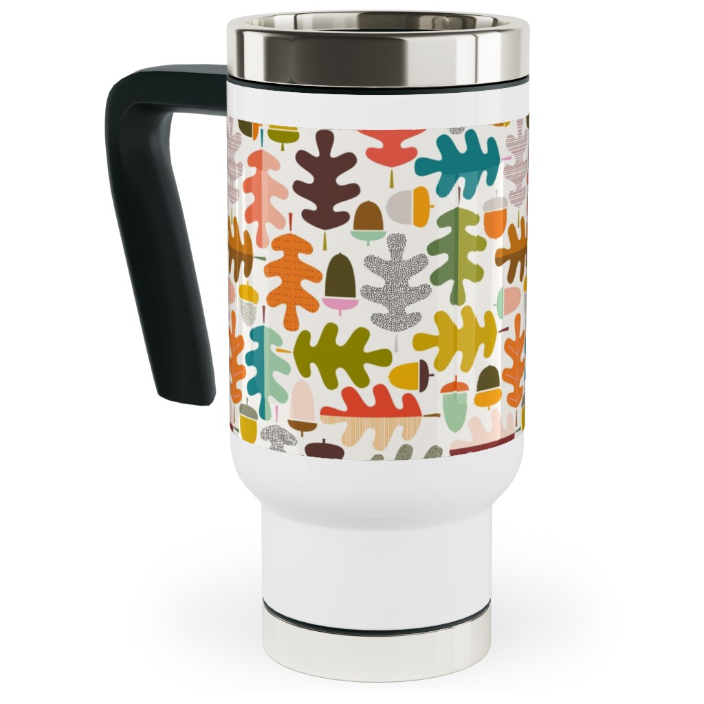 Autumn Oak Tree - Multi Travel Mug with Handle, 17oz, Multicolor