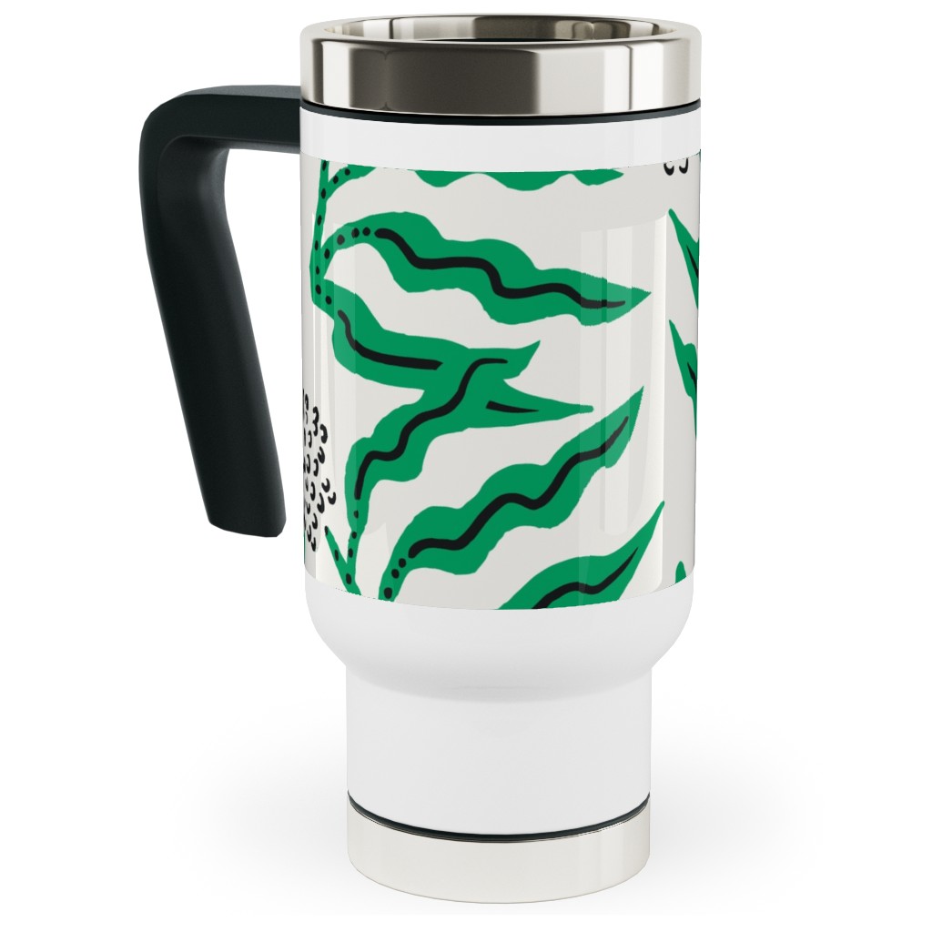 La Ville Vine Travel Mug with Handle, 17oz, Green