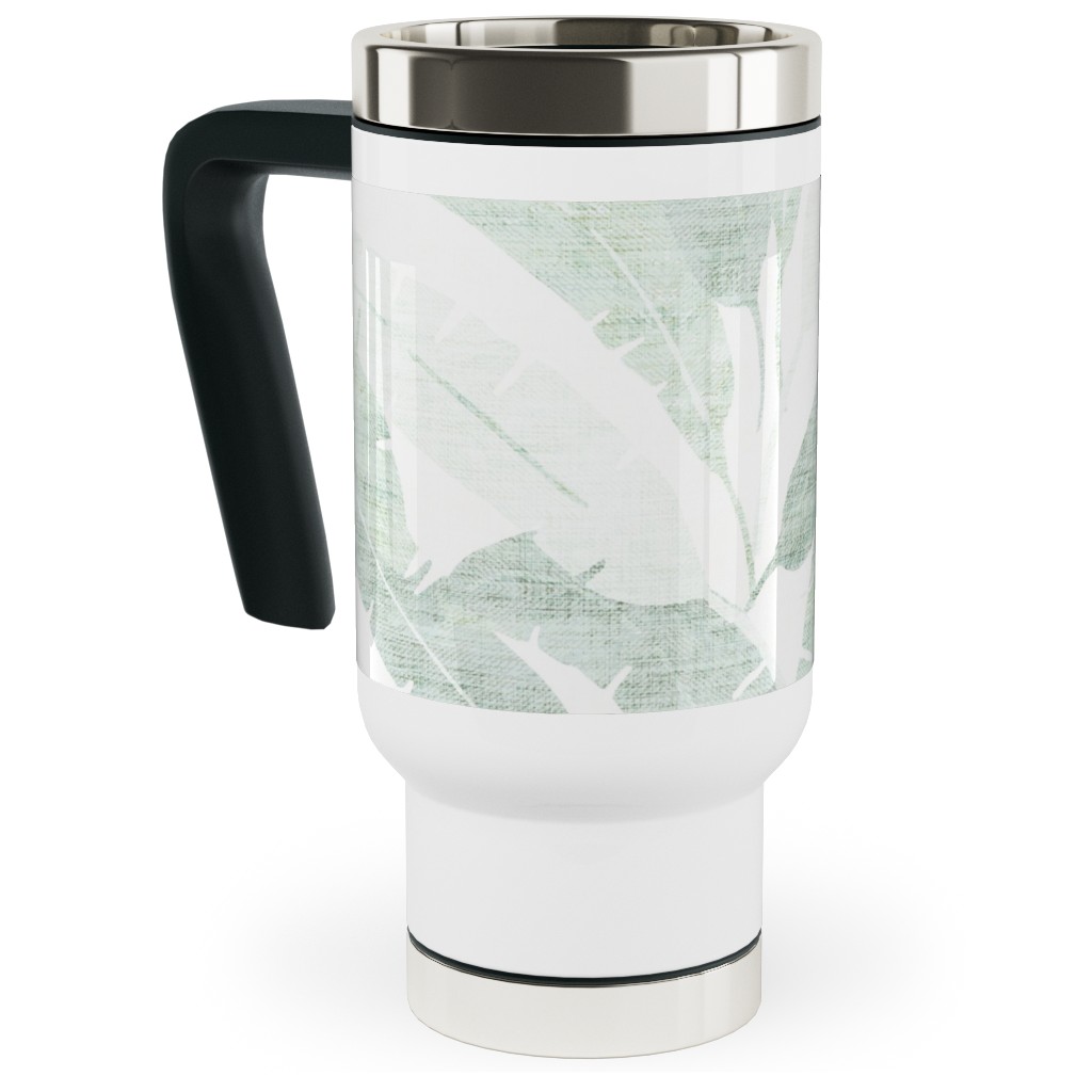 Banana Leaf - Light Travel Mug with Handle, 17oz, Green