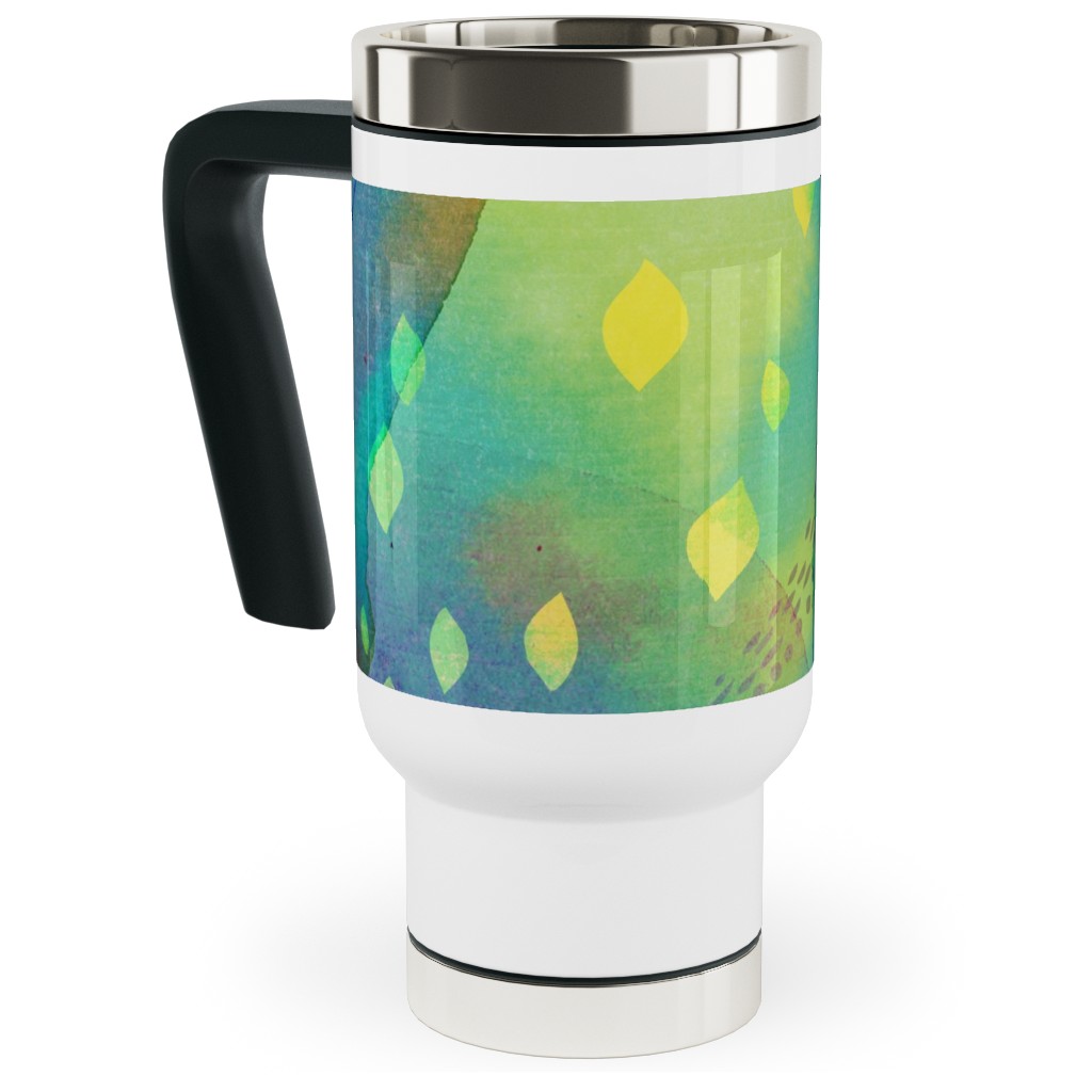 Daydreaming Travel Mug with Handle, 17oz, Multicolor