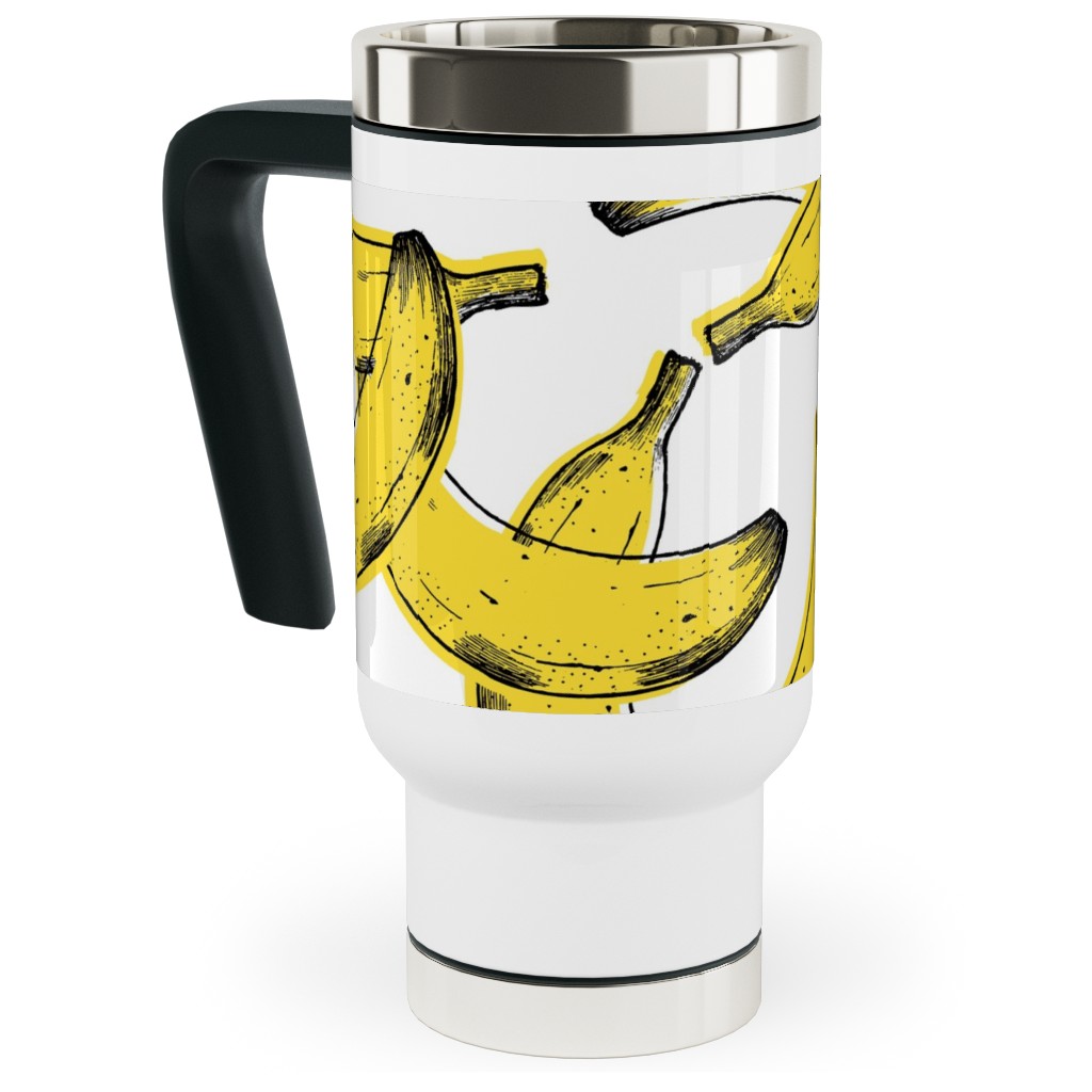 Banana Travel Mug with Handle, 17oz, Yellow