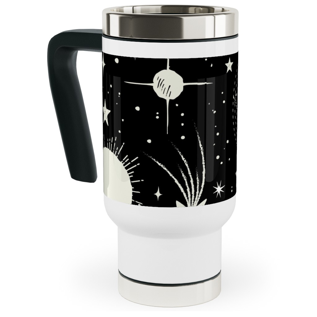 Solar System Travel Mug with Handle, 17oz, Black