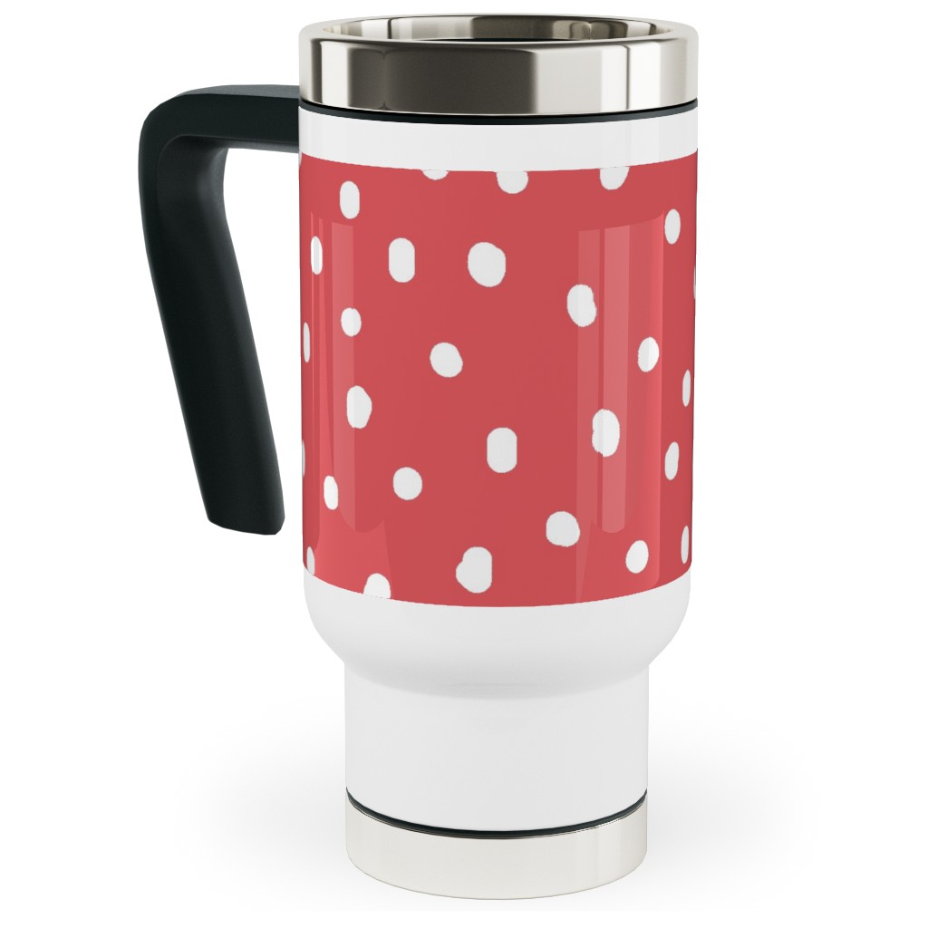 It's Snowing Travel Mug with Handle, 17oz, Red