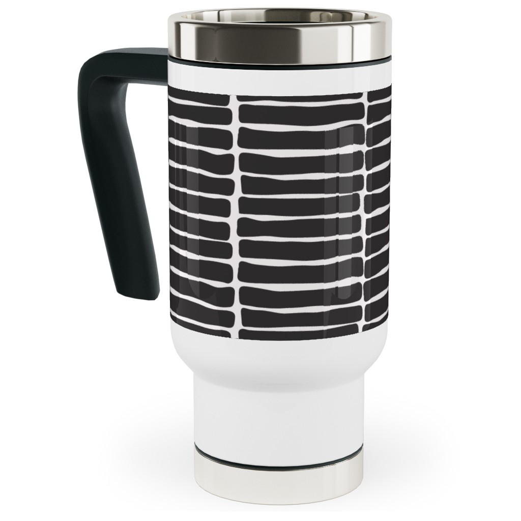 Chunky Stack - Inky Travel Mug with Handle, 17oz, Black