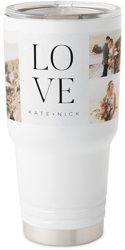 Marble Stack Love Travel Tumbler, 30oz, Gray