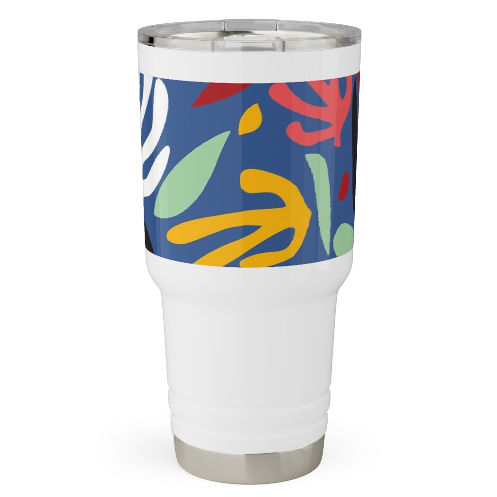 Matisse Style Leaves - Multi Travel Tumbler, 30oz, Multicolor