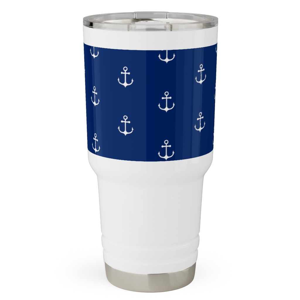 Anchor - Cobalt Blue Travel Tumbler, 30oz, Blue, True Blue