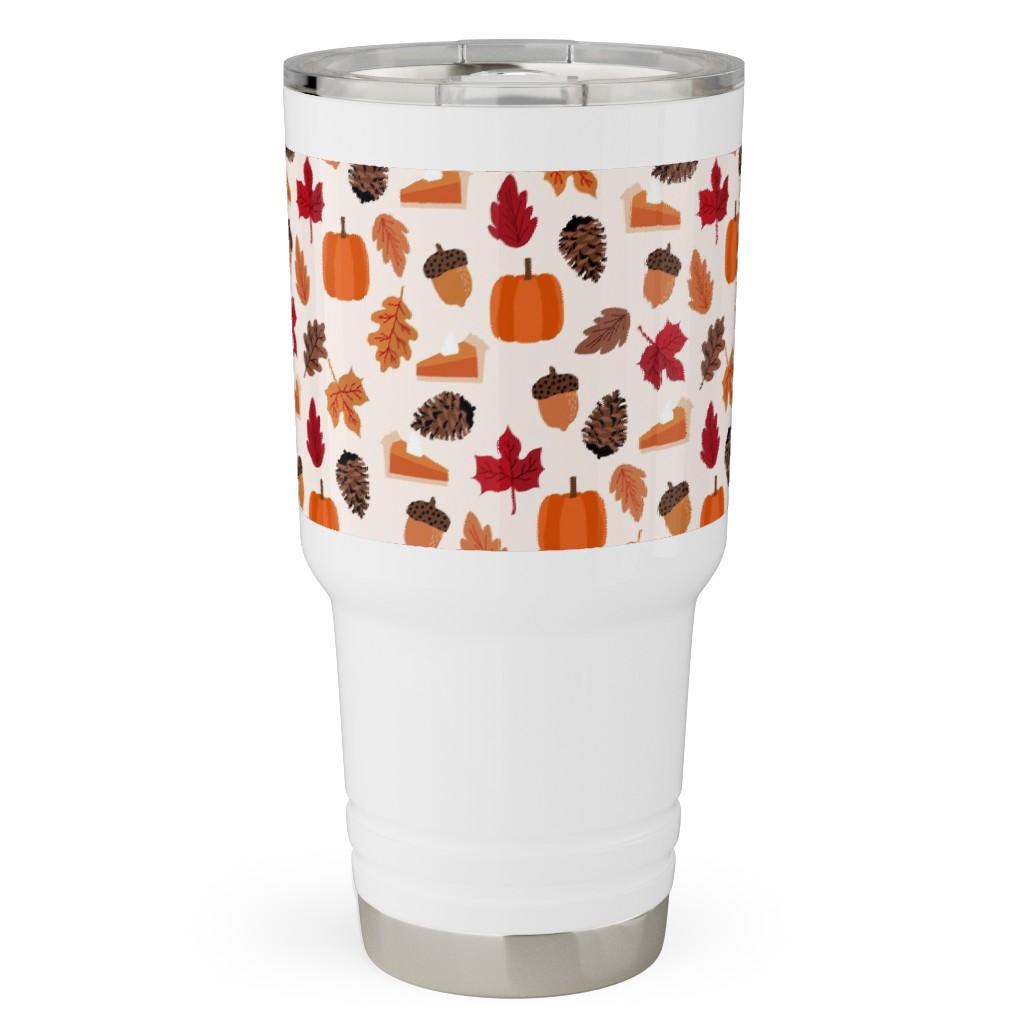 Autumn Leaves and Pumpkin Pie - Multi Travel Tumbler, 30oz, Multicolor