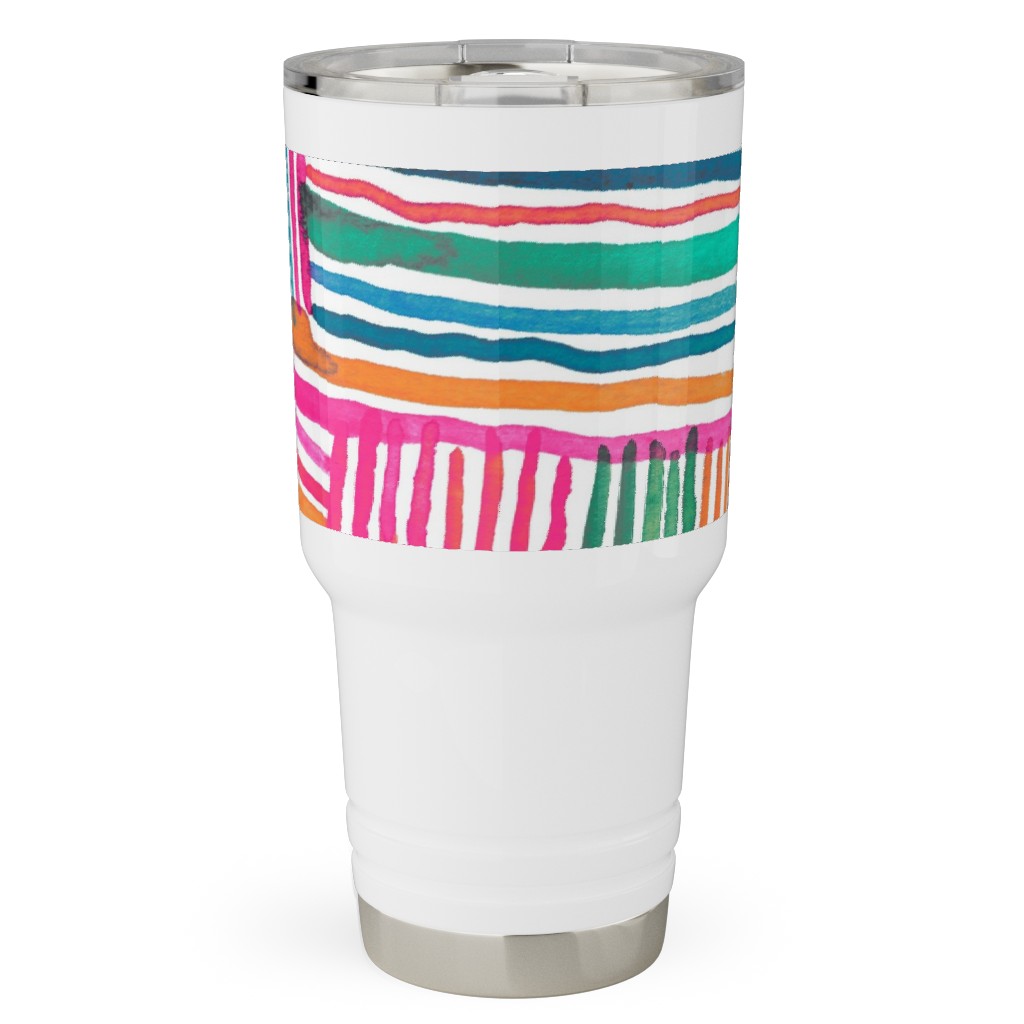 Linear Meditation Travel Tumbler, 30oz, Multicolor