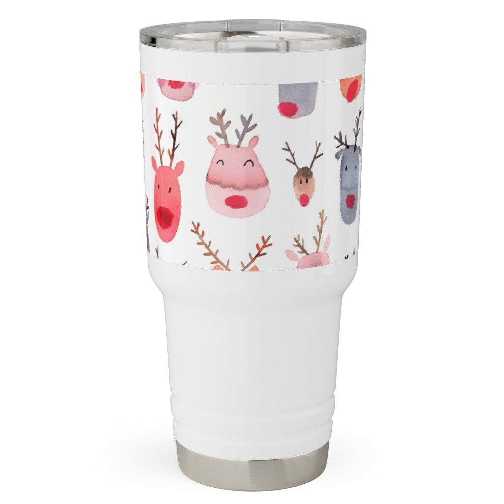Rudolph Reindeers Travel Tumbler, 30oz, Red