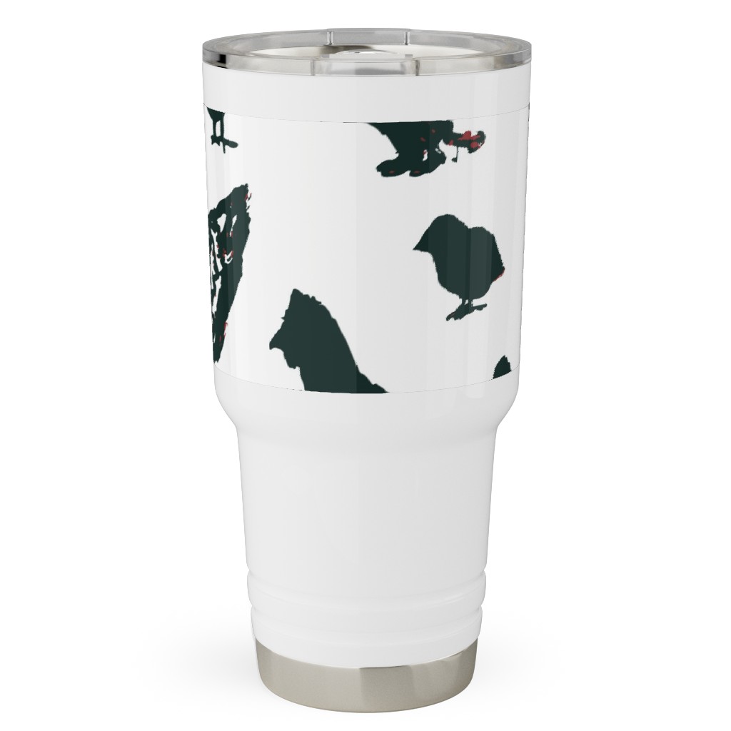 Chickens - Neutral Travel Tumbler, 30oz, Black, Black