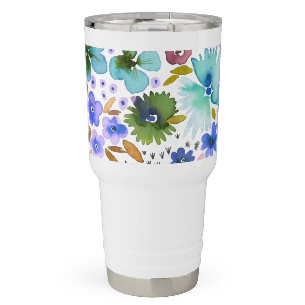 Artful Little Flowers - Multi Travel Tumbler, 30oz, Multicolor