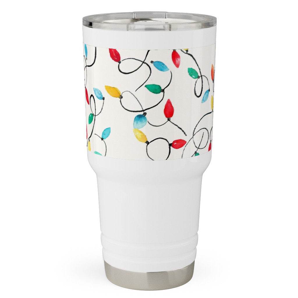 Christmas Lights Decoration - Multi Travel Tumbler, 30oz, Multicolor