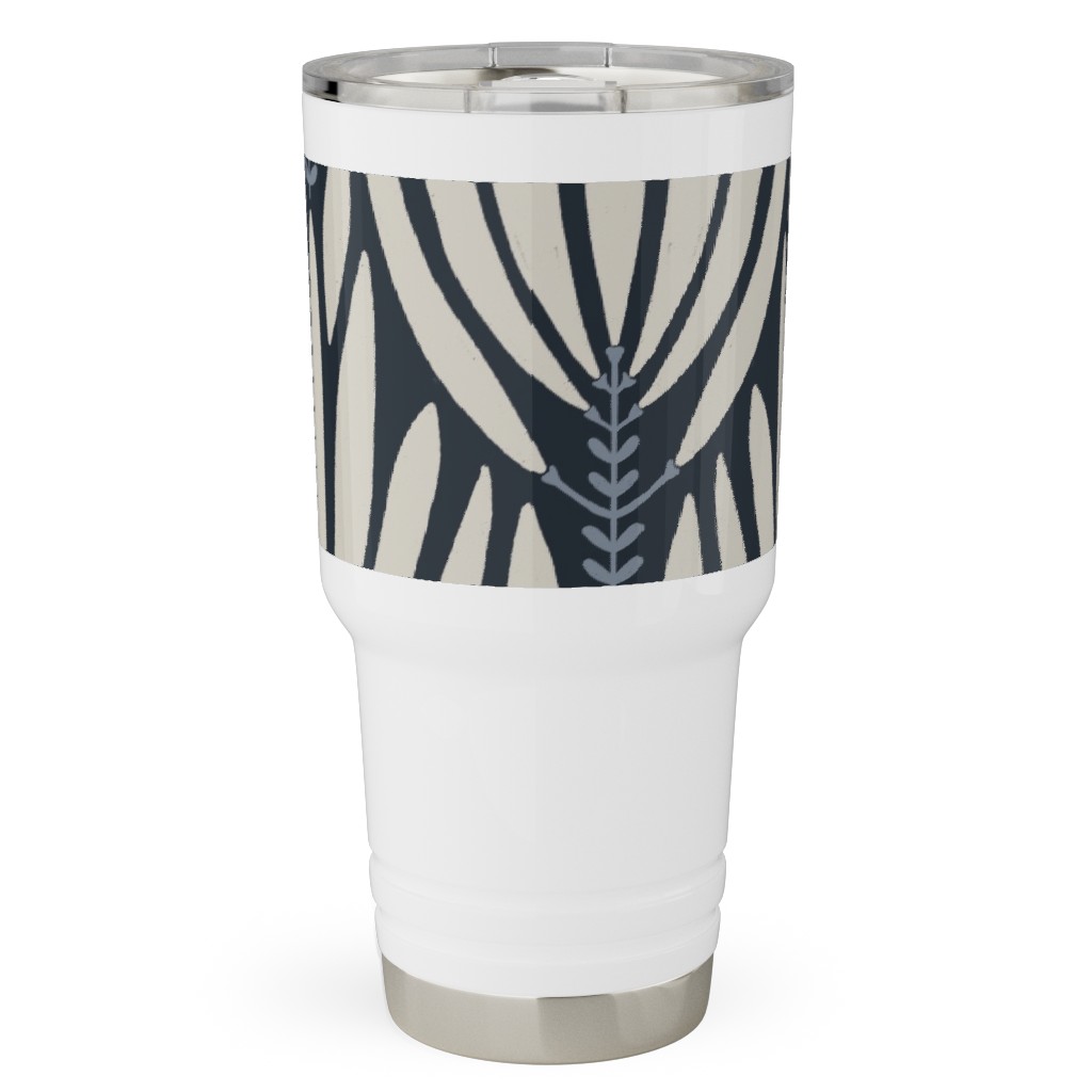 Cleopatra - Beige Travel Tumbler, 30oz, Blue