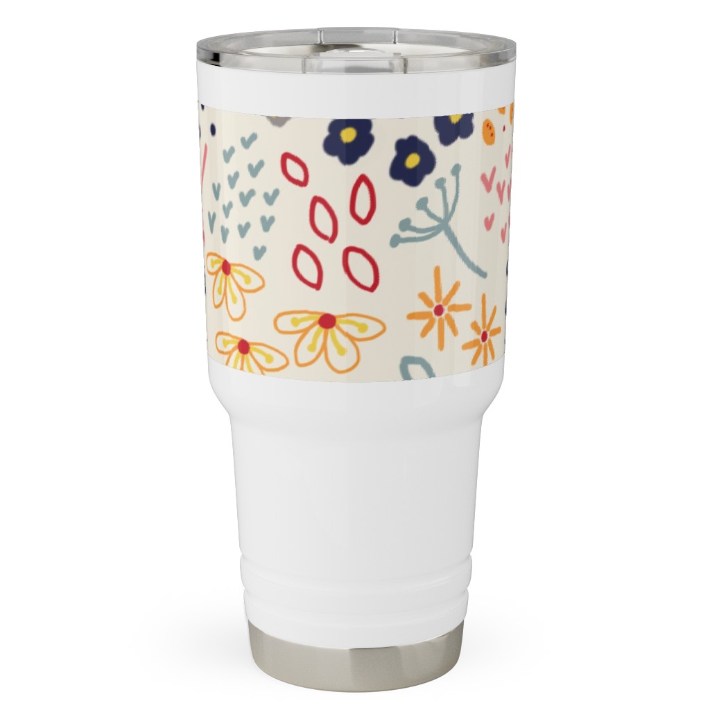 Summer Floral - Light Travel Tumbler, 30oz, Multicolor