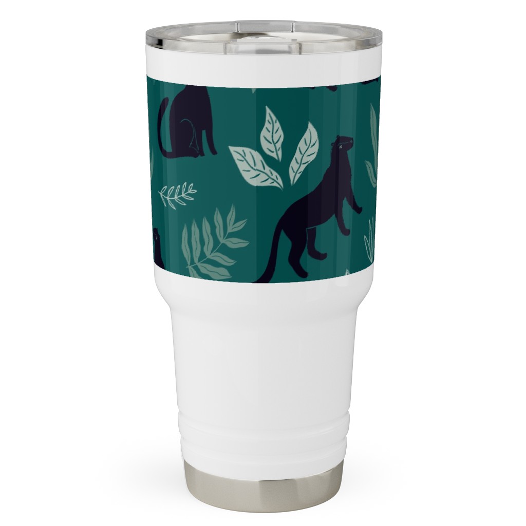 Black Panthers - Emerald Travel Tumbler, 30oz, Green