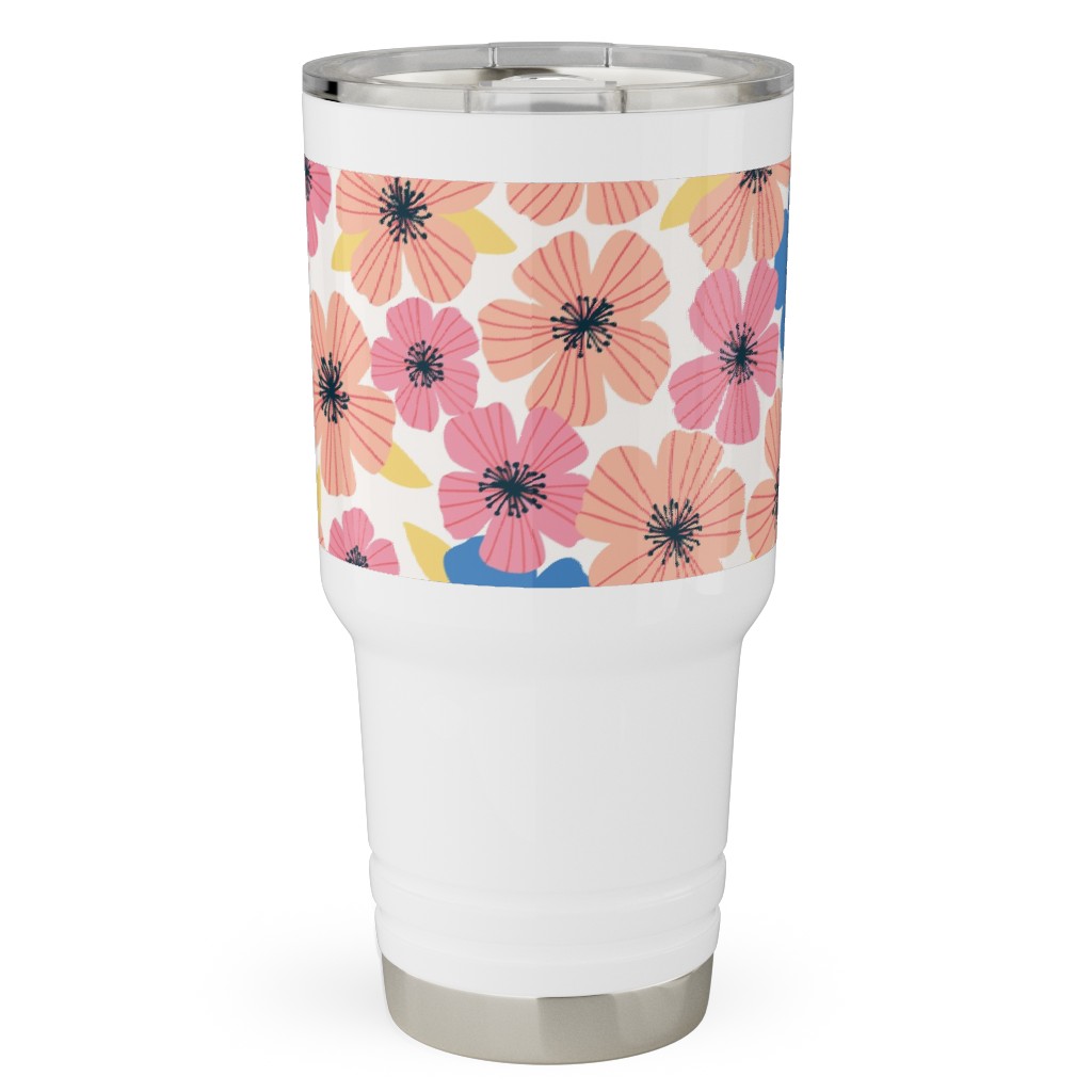 Flowerburst - Summer Mix Travel Tumbler, 30oz, Pink, Bright Pink