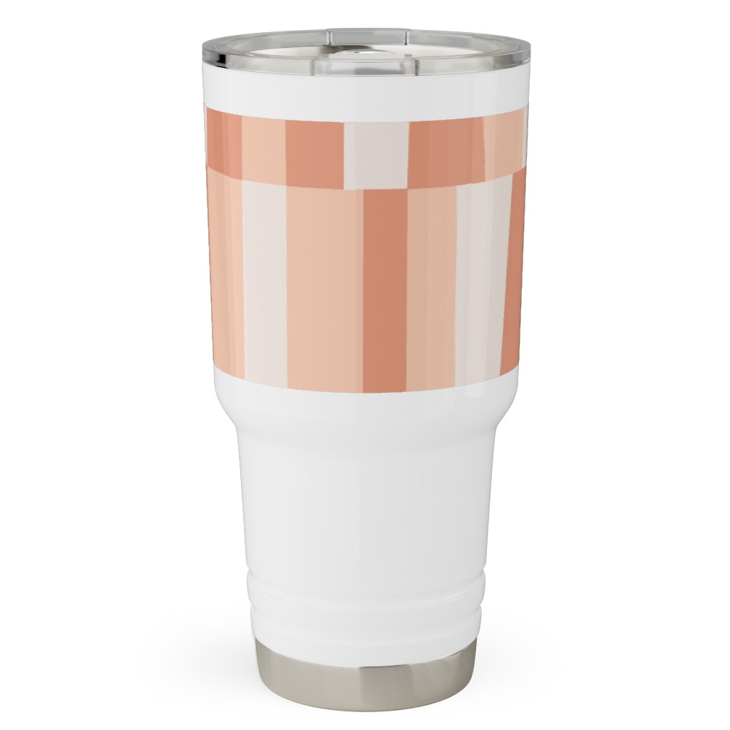 Collage Tiles - Orange Travel Tumbler, 30oz, Orange