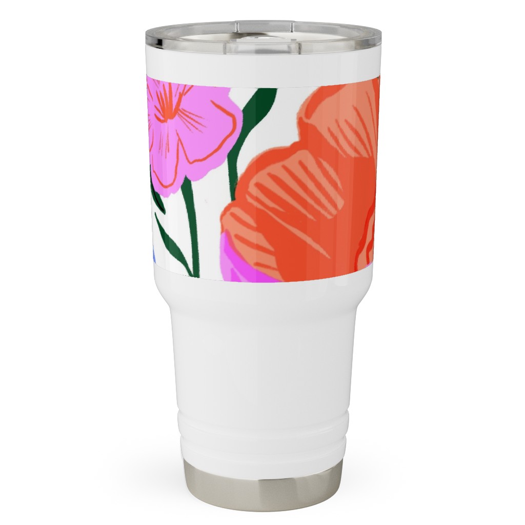 Garden Floral - Brights Travel Tumbler, 30oz, Multicolor