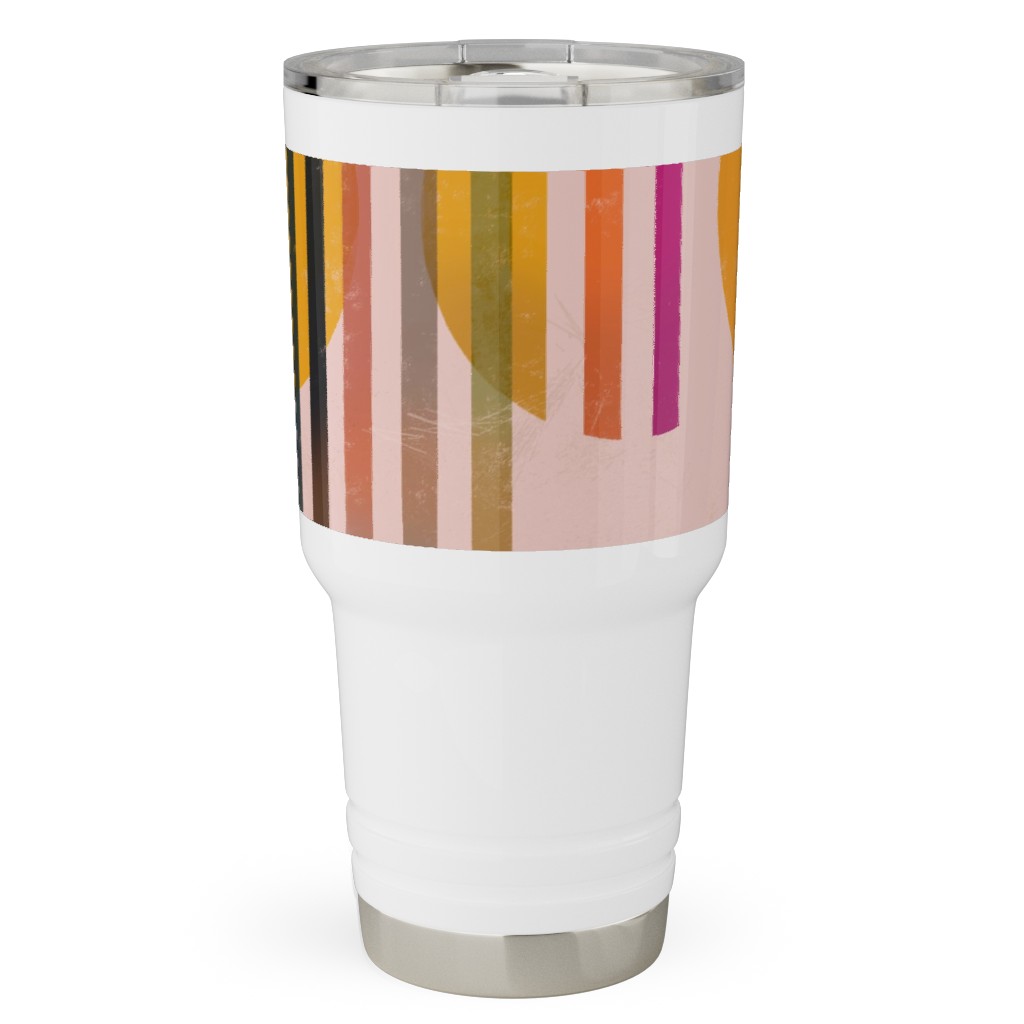 Abstract Cali Sunset - Multi Travel Tumbler, 30oz, Multicolor