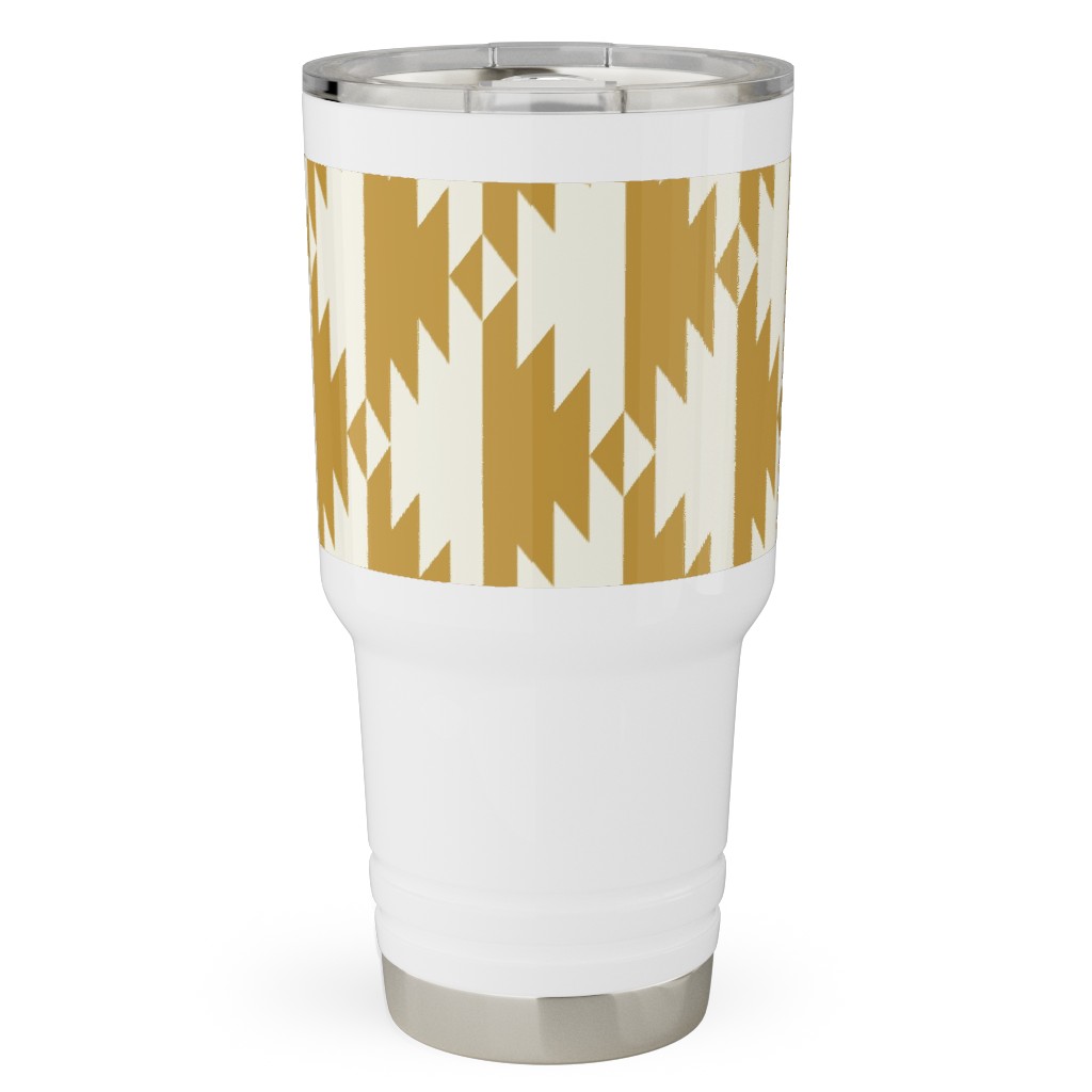 Tribal - Gold Travel Tumbler, 30oz, Yellow, Classic Yellow