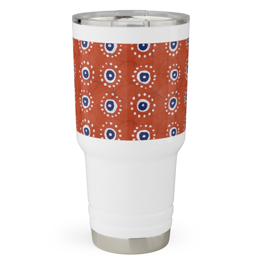 Batik Suns Travel Tumbler, 30oz, Orange, Fawn