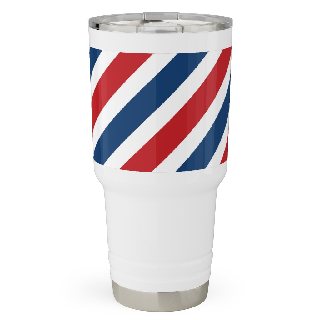 American Stripes Diagonal - Multi Travel Tumbler, 30oz, Multicolor