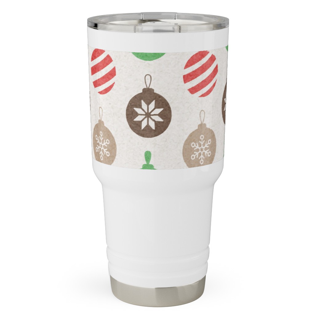 Christmas Ornaments Travel Tumbler, 30oz, Multicolor