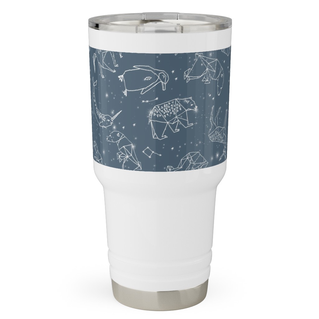 Animal Constellations - Blue Travel Tumbler, 30oz, Blue, True Blue