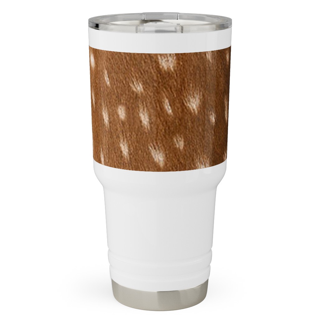 Bright Deer Hide- Brown Travel Tumbler, 30oz, Brown