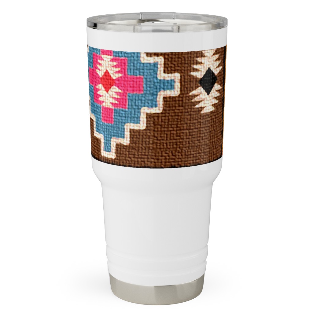 Kilim - Brown Travel Tumbler, 30oz, Multicolor