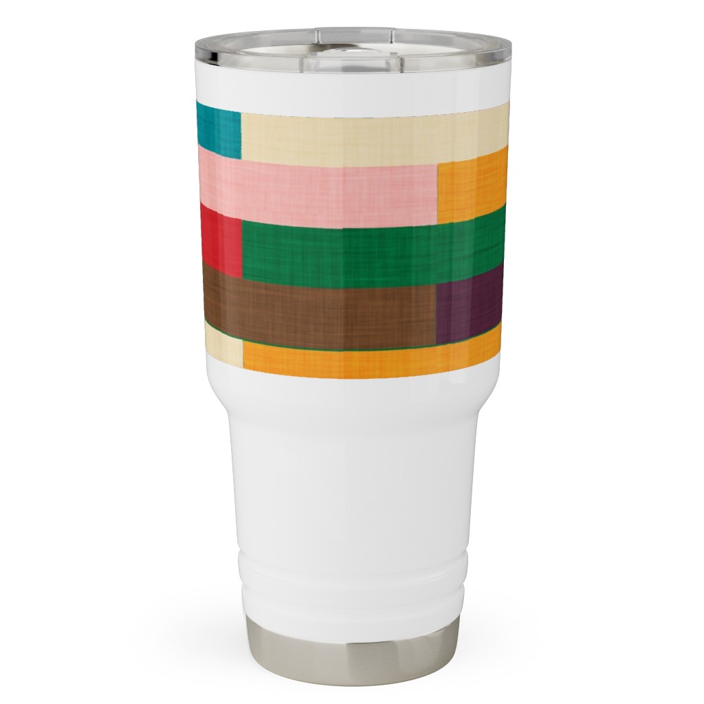 Kilim - Stripe - Multi Travel Tumbler, 30oz, Multicolor