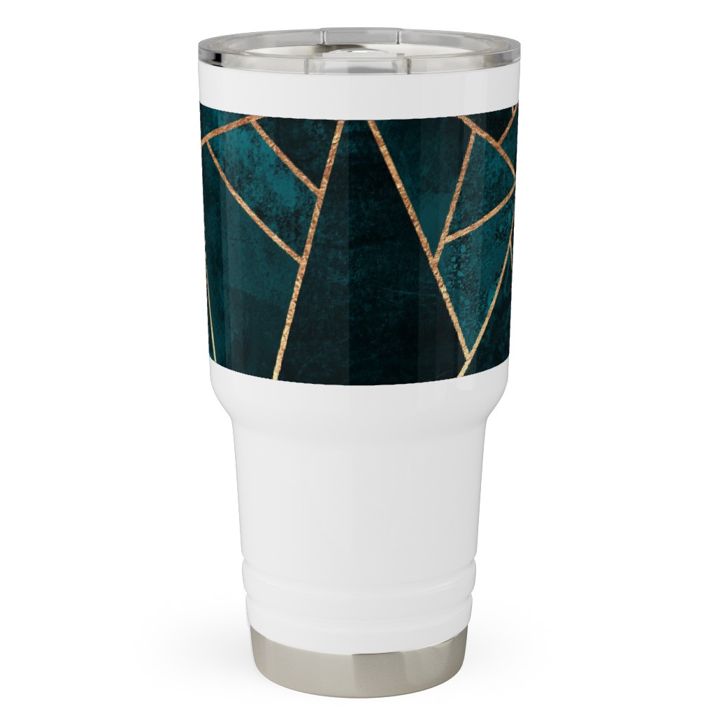 Stone - Deep Teal Travel Tumbler, 30oz, Green