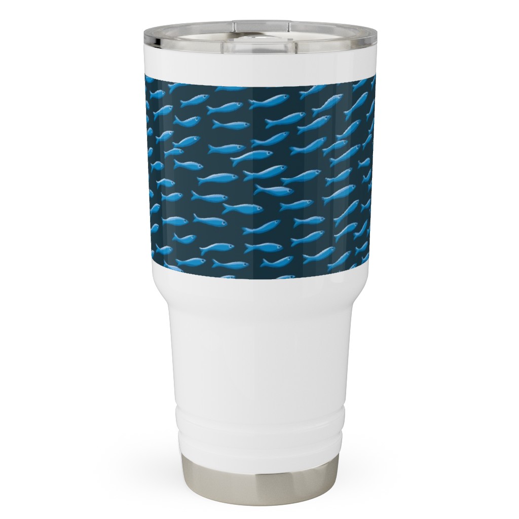 Blues and Shoal Travel Tumbler, 30oz, Blue, True Blue