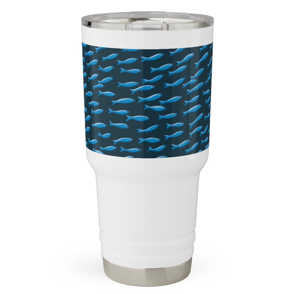 Blues and Shoal Travel Tumbler, 30oz, Blue