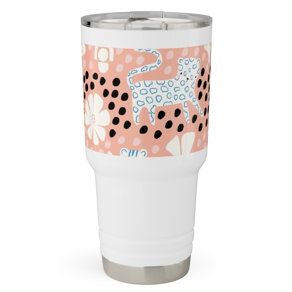 Jungle Cats - Pink Travel Tumbler, 30oz, Pink