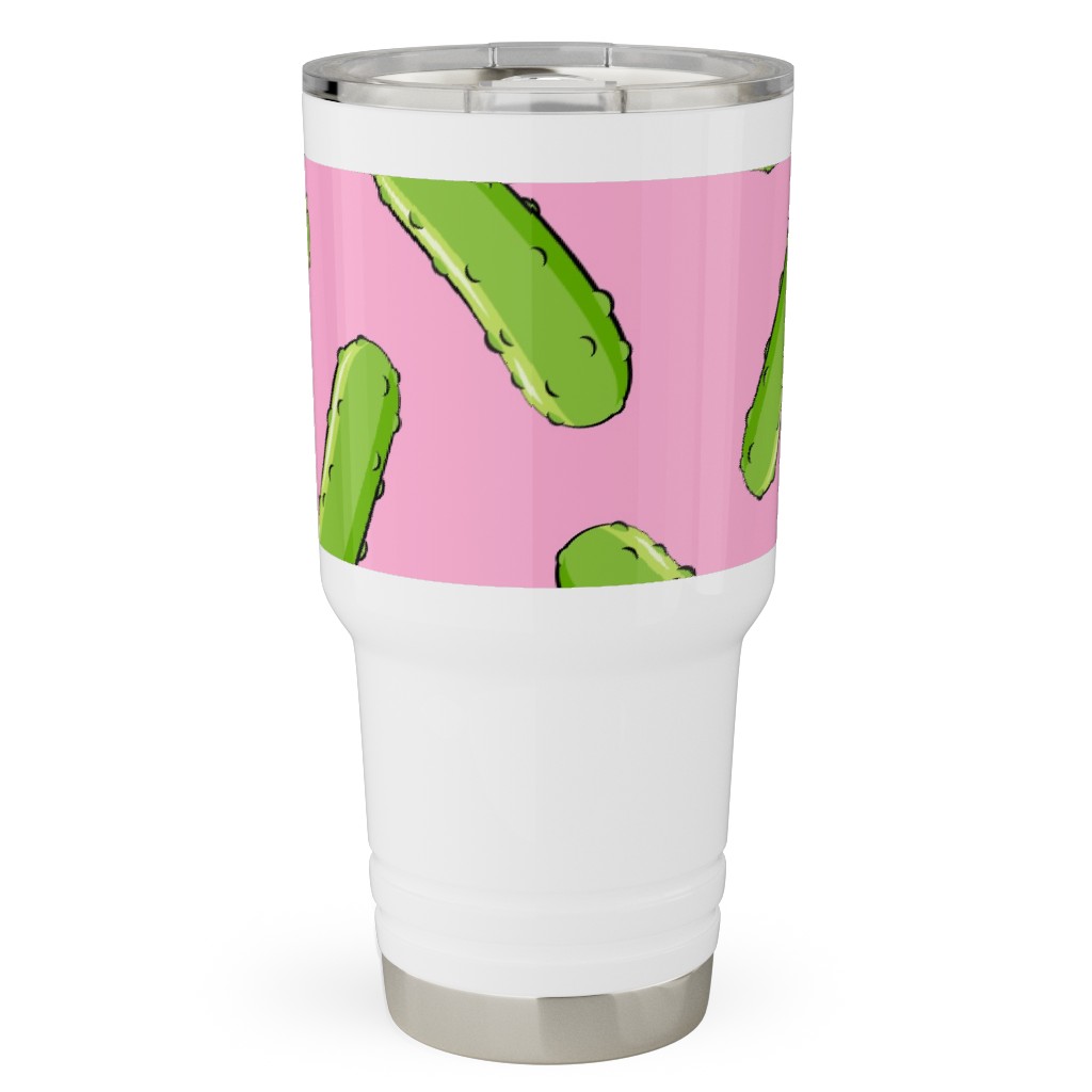 Pickles - Pink Travel Tumbler, 30oz, Pink, Bright Pink