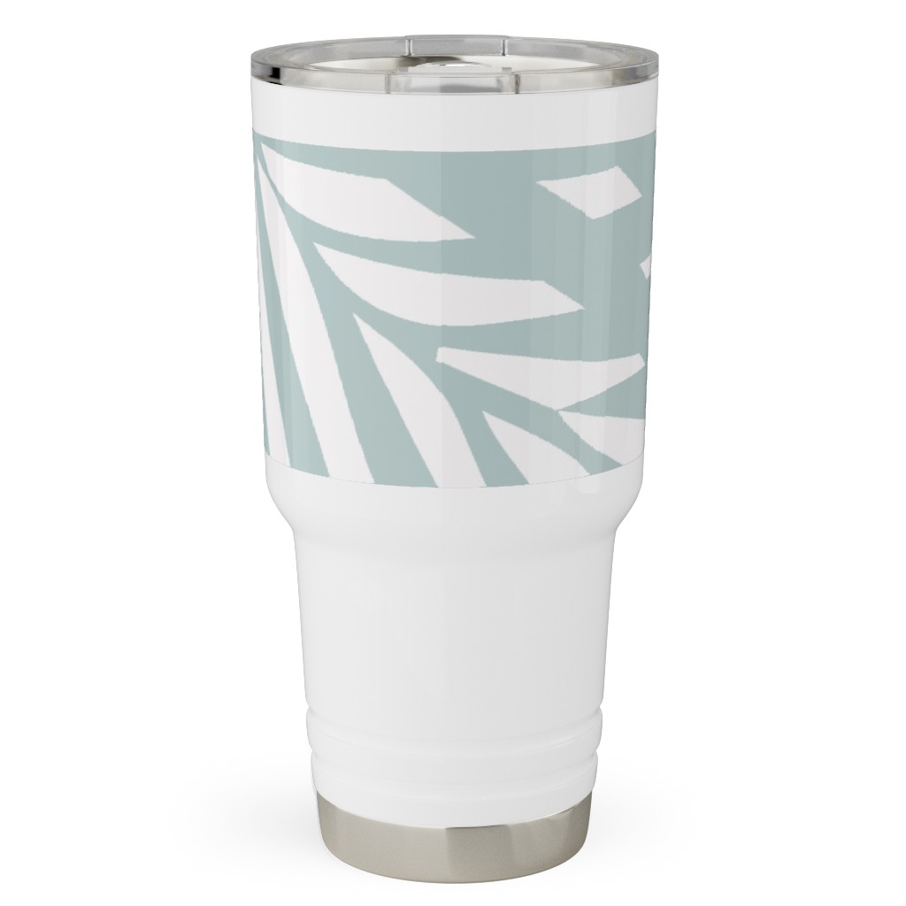 Fronds - Palladian Blue Travel Tumbler, 30oz, Blue