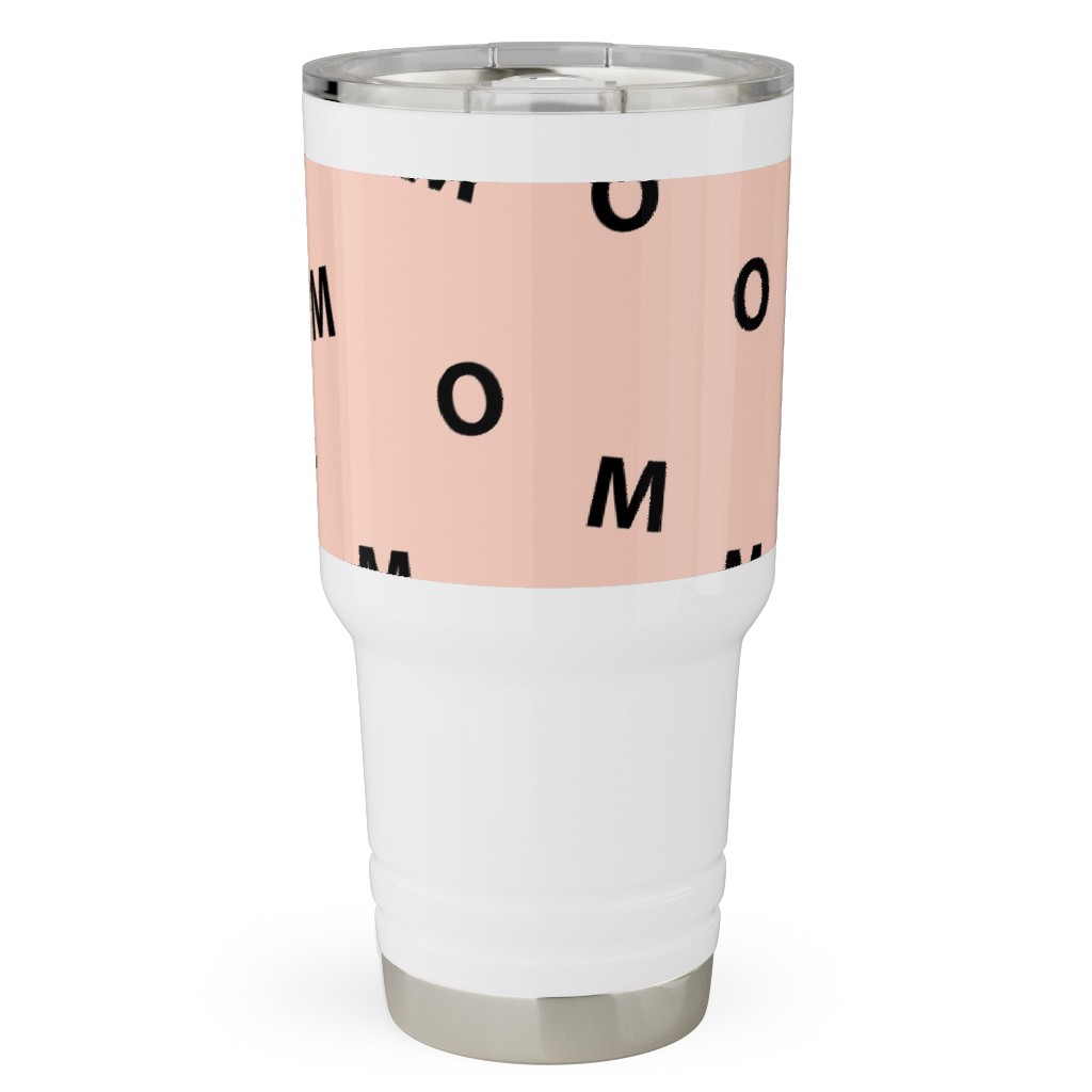 Sweet Mom Typography - Pale Nude Travel Tumbler, 30oz, Pink