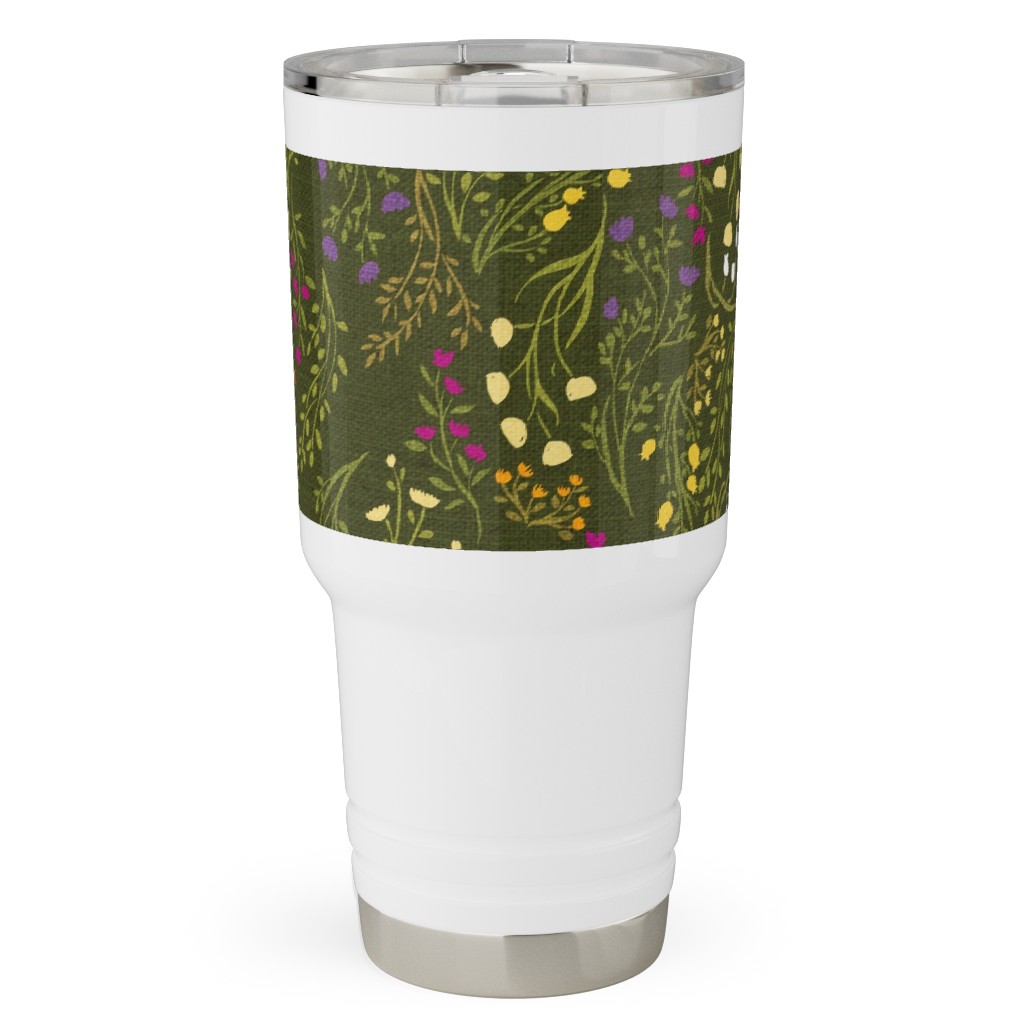 Summer Meadow Travel Tumbler, 30oz, Green, Leaf