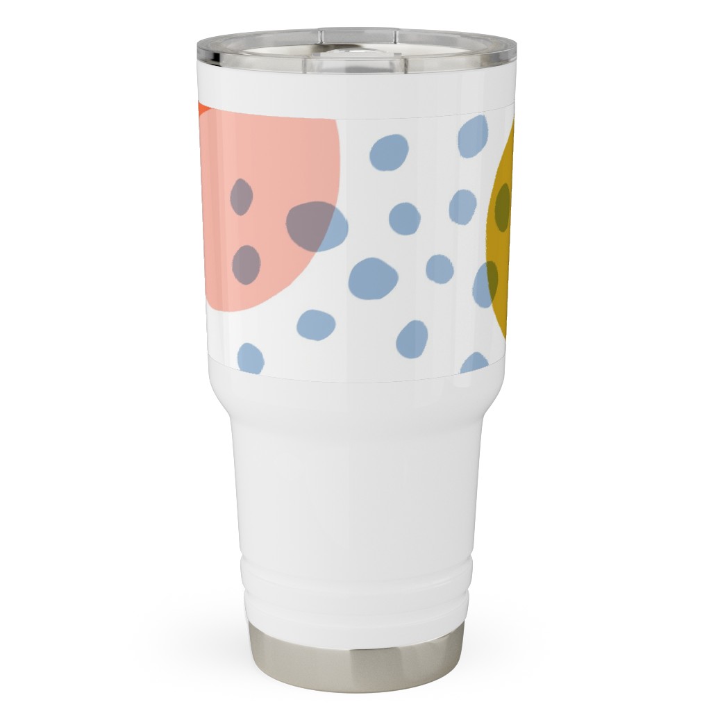 Abstract Circles and Triangles - Multi Travel Tumbler, 30oz, Multicolor
