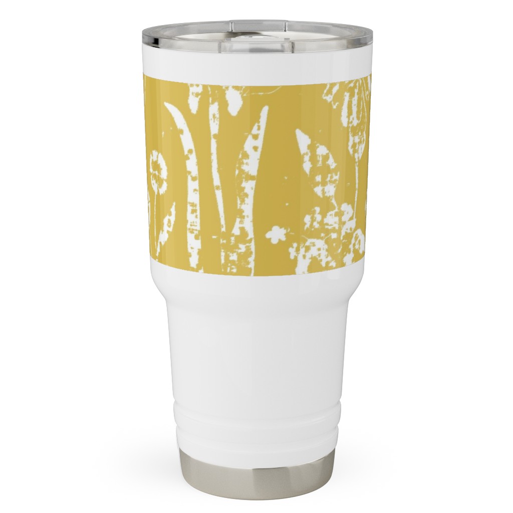 Distressed Iris - Sunshine Travel Tumbler, 30oz, Yellow