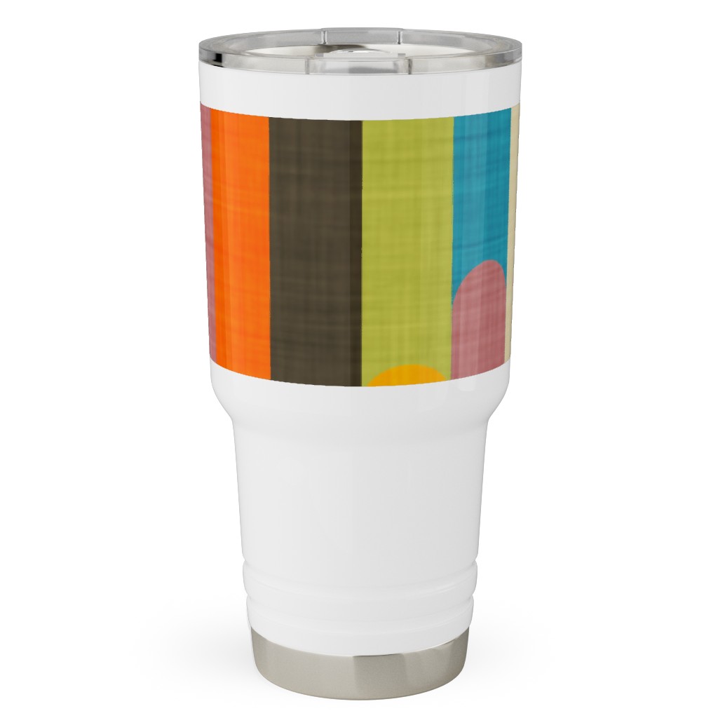 Retro Colorblock Sticks - Multi Travel Tumbler, 30oz, Multicolor