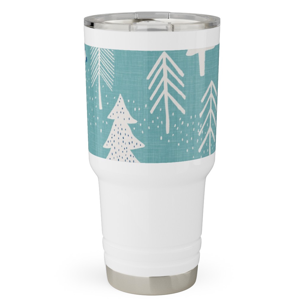 Evergreen Forest Travel Tumbler, 30oz, Blue, Sea